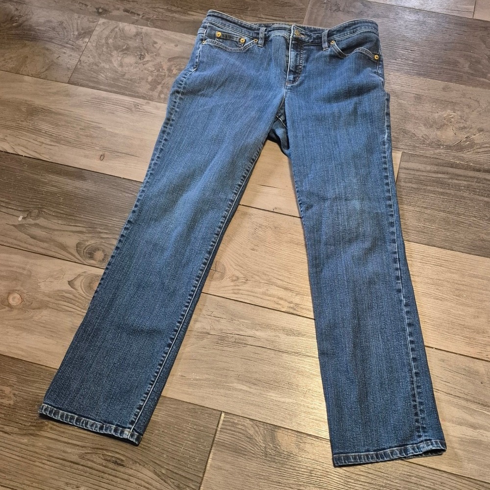 Lauren Ralph Lauren LRL Jeans Co Womens Medium Wash Straight Leg Denim Pants 10